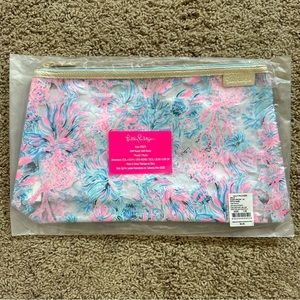 Lilly Pulitzer Clear Printed Pouch - Seek and Sea